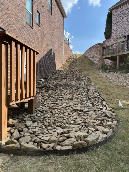 River Rock Drainage Slope Nwa